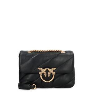 PINKO Love Birds Quilted Leather Shoulder Bag Women BROWN Handbags